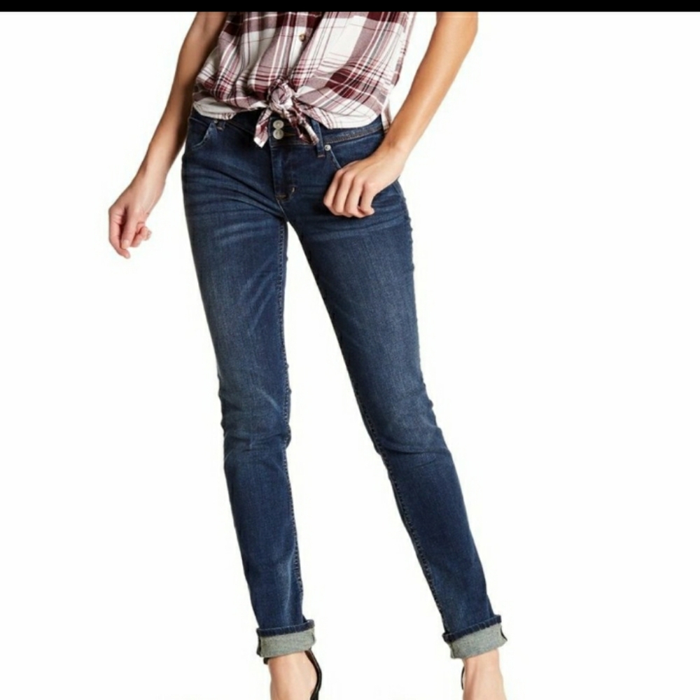 Hudson Collin Flap Pocket Skinny Jeans Dark Wash